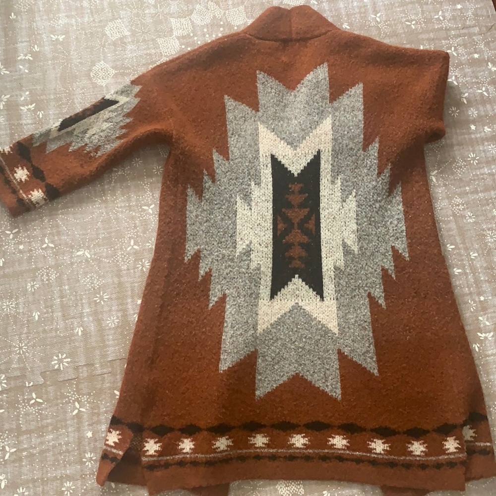 Small Aztec tribal cardigan sweater